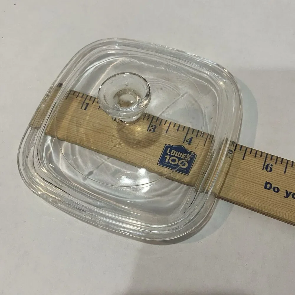 Petite Pan Pyrex Glass Lid P-41-GC for Corning Ware A-6 Square 5”